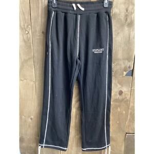 Exploit Clothing Waffle Sweatpants Black Size Medium